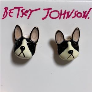 Betsey Johnson French Bulldog Earrings